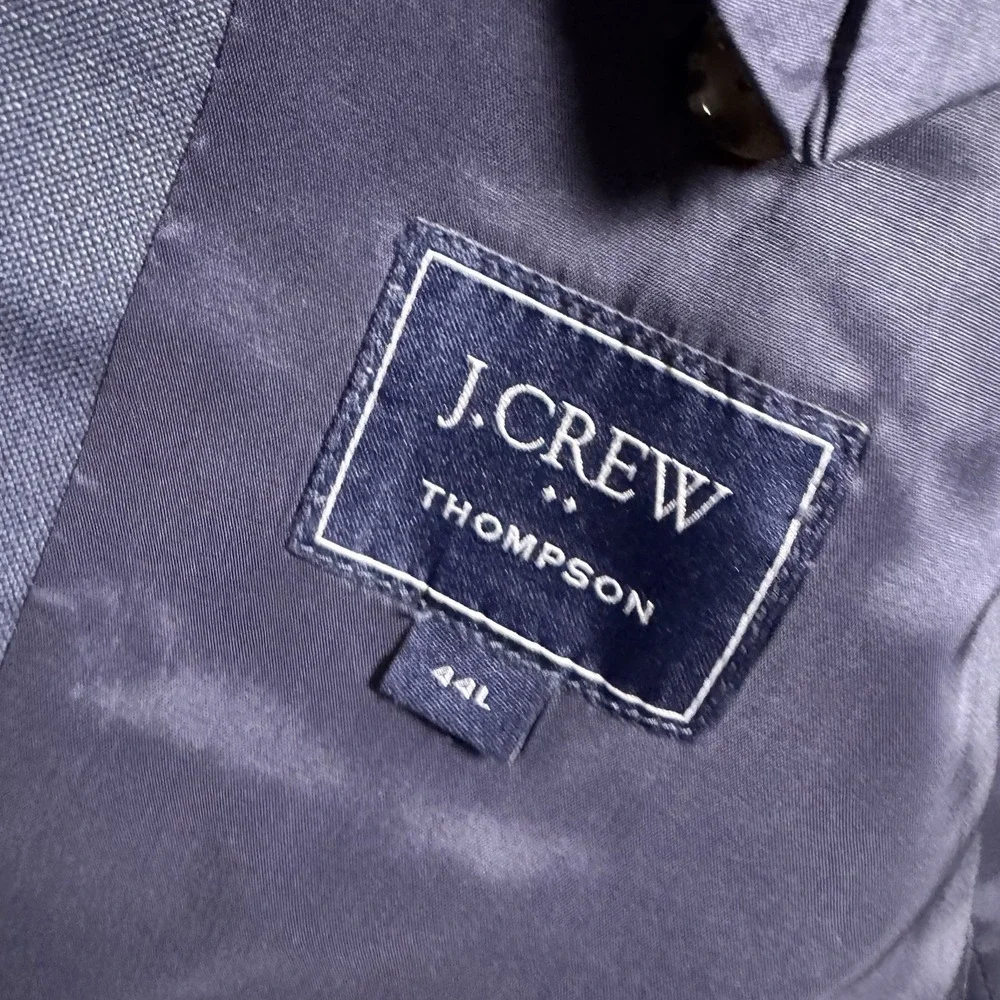 J Crew Thompson Blazer Mens‎ 44L 100% Worsted Wool Slim Sport Coat Suit Jacket